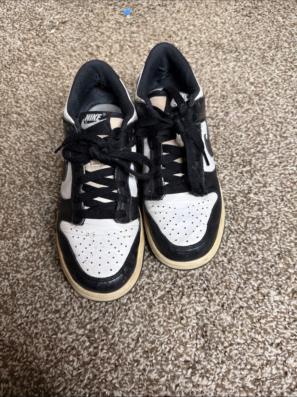 Nike Black and White dunks low
